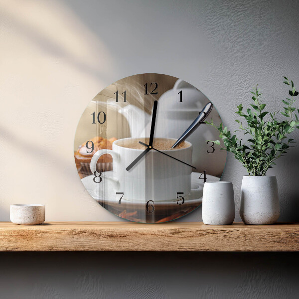 Wanduhr rund Tasse