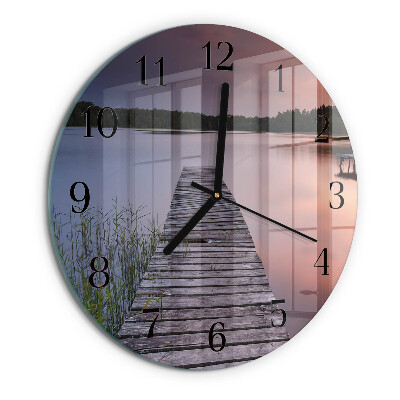 Wanduhr rund Brücke