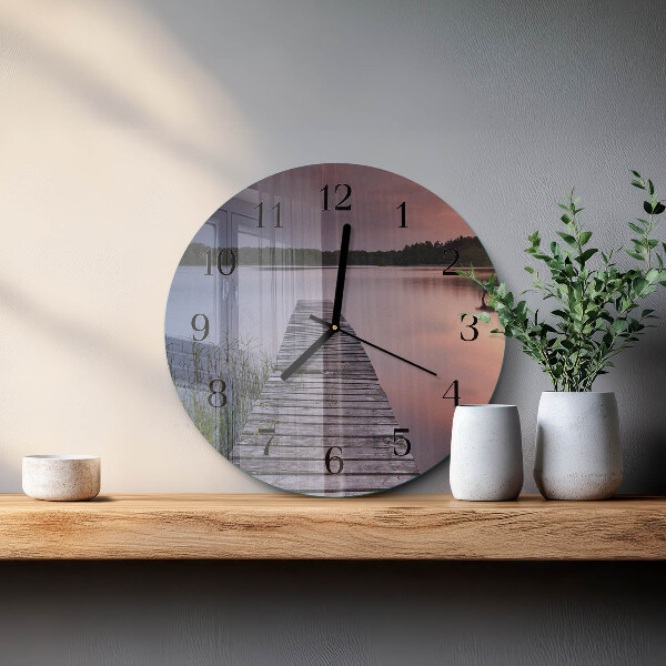 Wanduhr rund Brücke