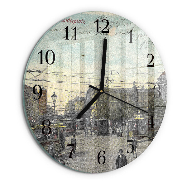 Wanduhr rund Postkarte
