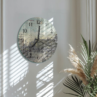 Wanduhr rund Postkarte