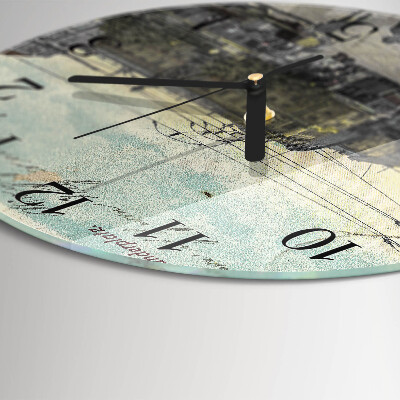 Wanduhr rund Postkarte