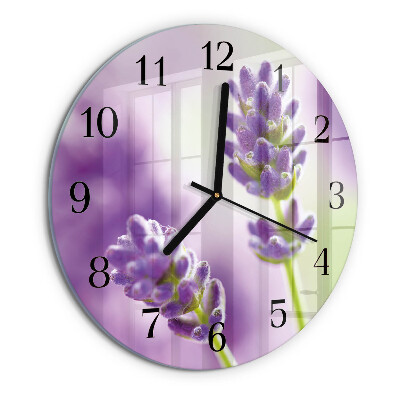 Wanduhr rund Lavendel