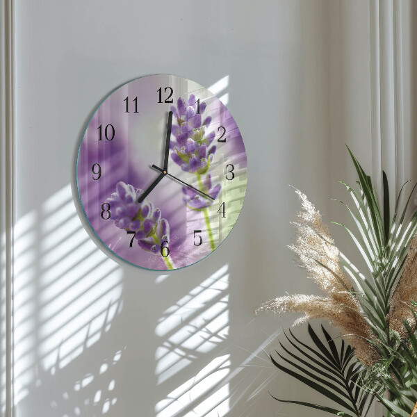 Wanduhr rund Lavendel