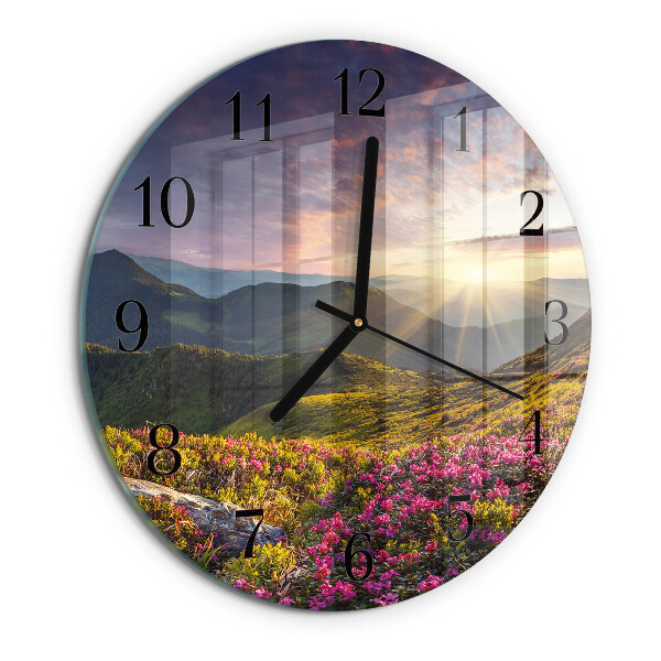 Wanduhr rund Landschaft