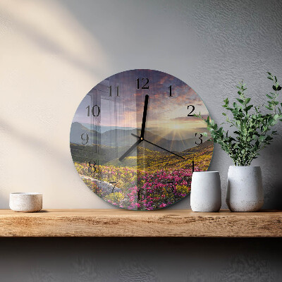 Wanduhr rund Landschaft
