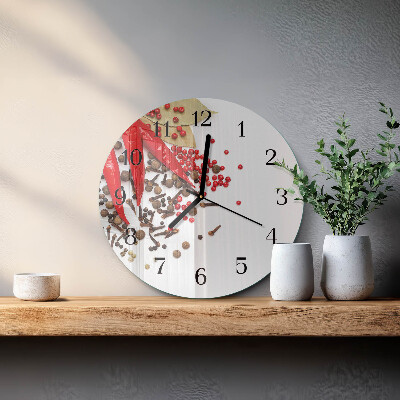 Wanduhr rund Rote Paprika
