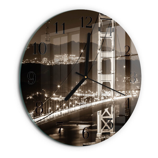 Wanduhr rund Brücke