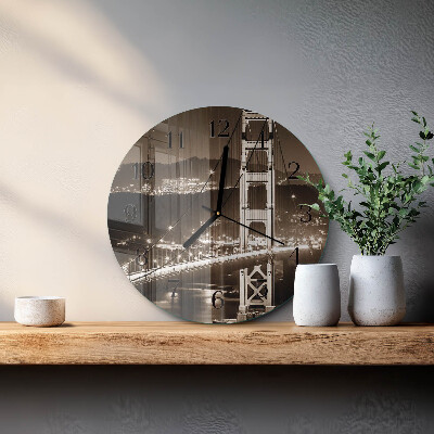 Wanduhr rund Brücke