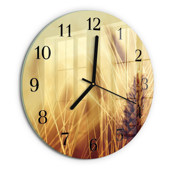 Wanduhr rund Getreide