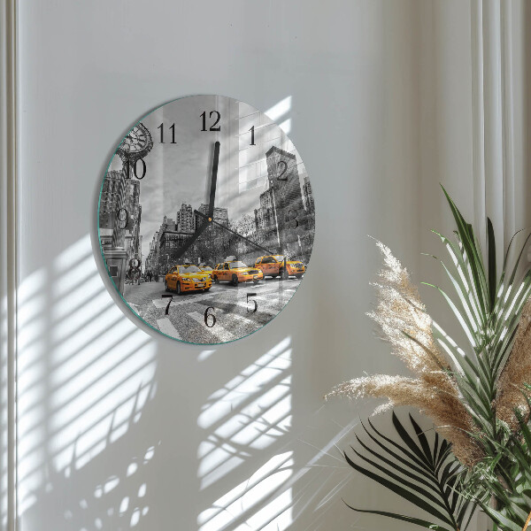 Wanduhr rund Taxi