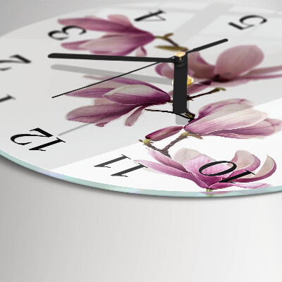 Wanduhr rund Magnolie