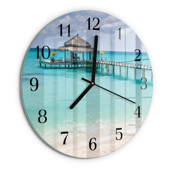 Wanduhr rund Strand