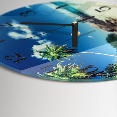 Wanduhr rund Palm Beach