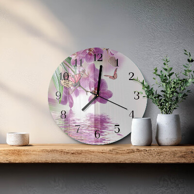 Wanduhr rund Schmetterlinge