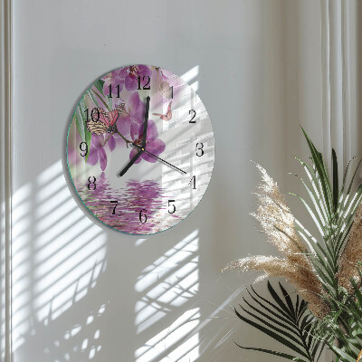 Wanduhr rund Schmetterlinge