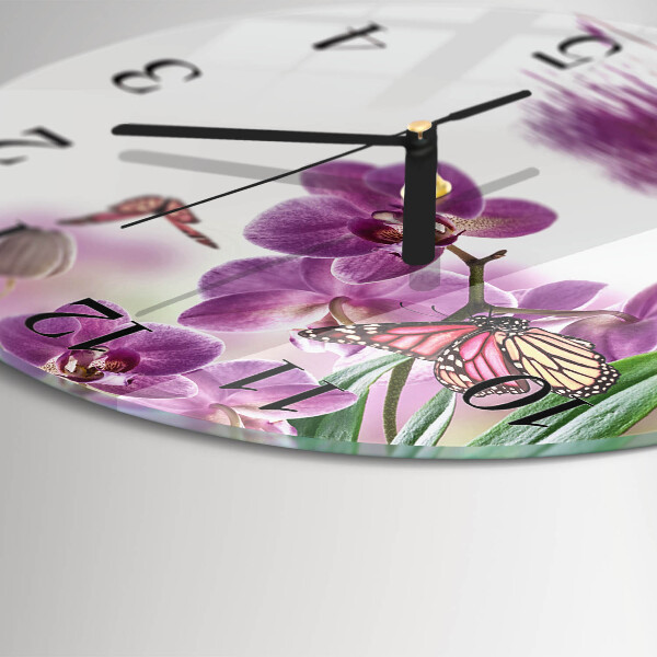 Wanduhr rund Schmetterlinge