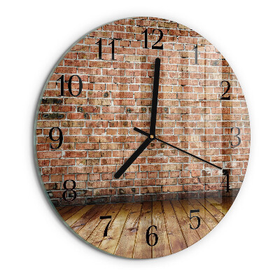 Wanduhr rund Ziegel