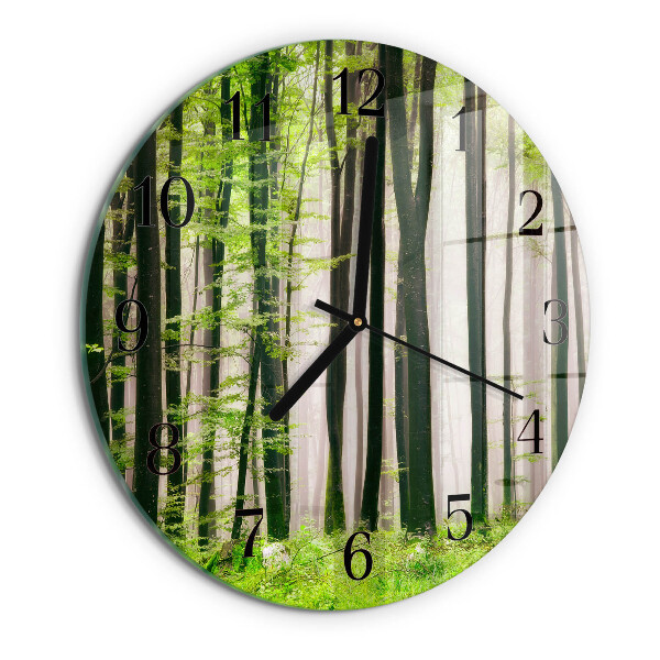 Wanduhr rund Wald