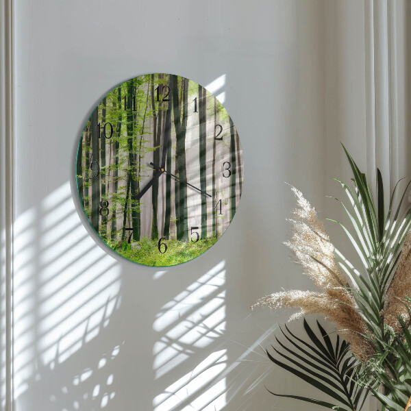 Wanduhr rund Wald