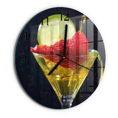 Wanduhr rund Cocktail