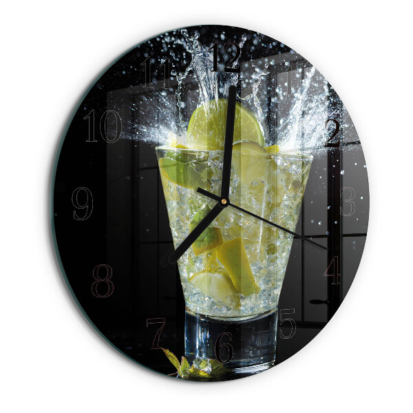 Wanduhr rund Cocktail