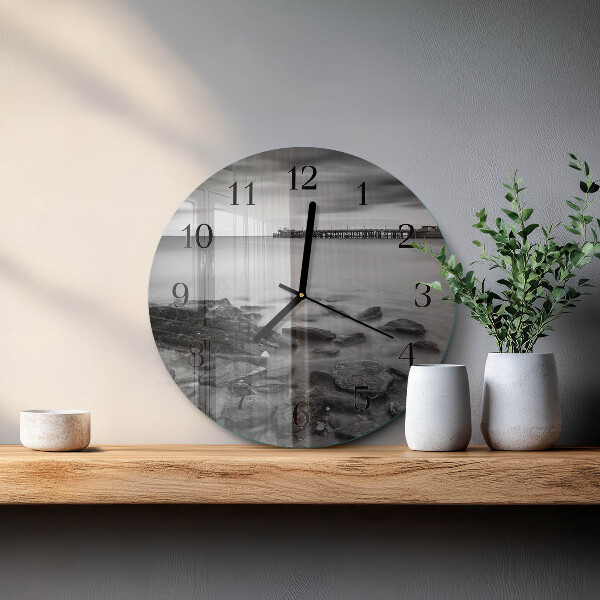 Wanduhr rund Flussufer