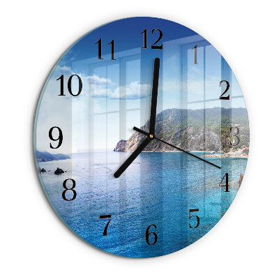 Wanduhr rund Bucht