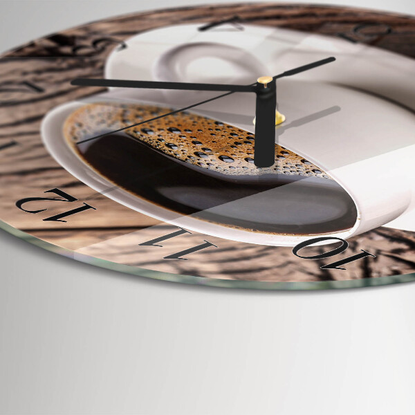 Wanduhr rund Kaffee