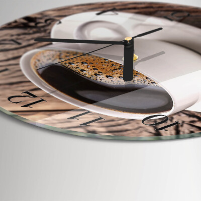 Wanduhr rund Kaffee