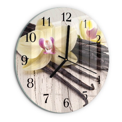 Wanduhr rund Vanille