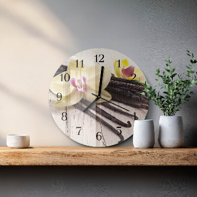 Wanduhr rund Vanille