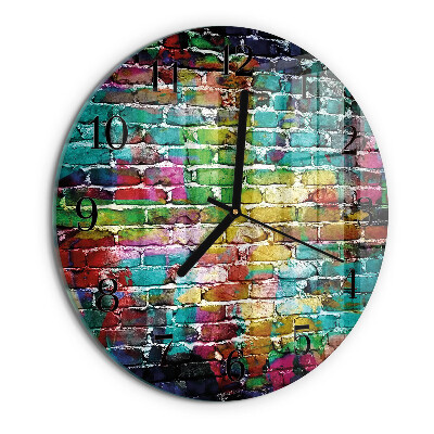 Wanduhr rund Ziegel