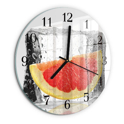 Wanduhr rund Grapefruit-Eiscreme