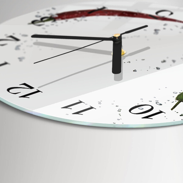 Wanduhr rund Chilischoten