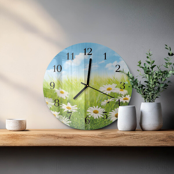Wanduhr rund Wiese