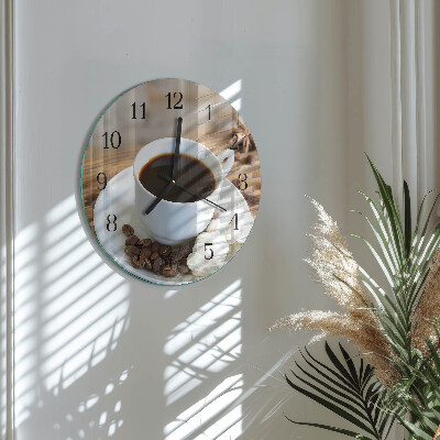 Wanduhr rund Kaffee