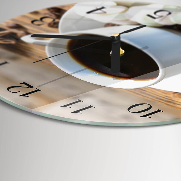 Wanduhr rund Kaffee
