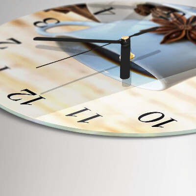 Wanduhr rund Kaffee
