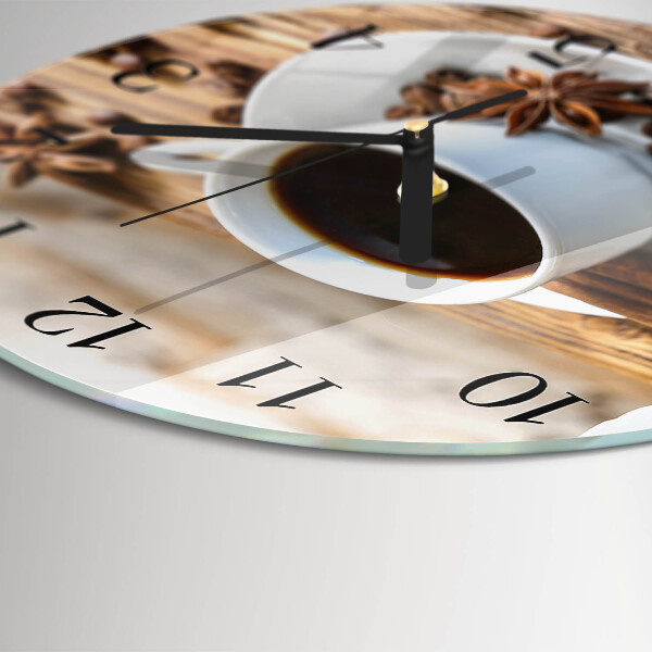Wanduhr rund Kaffee