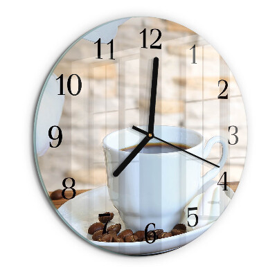 Wanduhr rund Kaffee