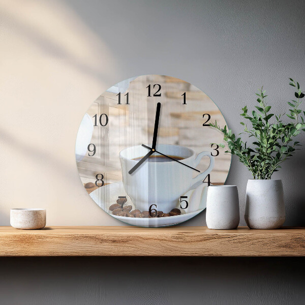 Wanduhr rund Kaffee