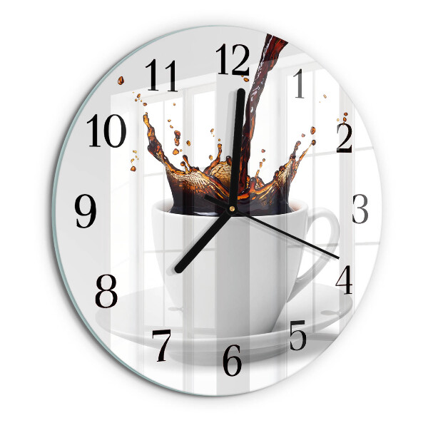 Wanduhr rund Kaffee
