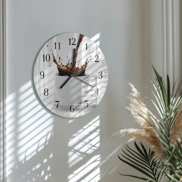 Wanduhr rund Kaffee