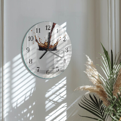 Wanduhr rund Kaffee