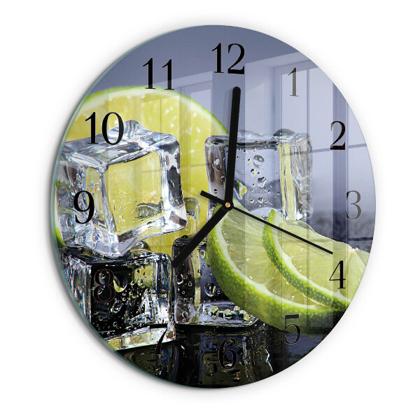 Wanduhr rund Zitrusfrüchte