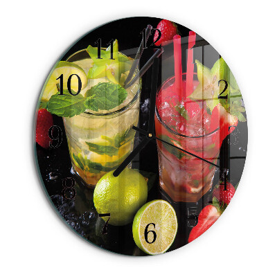 Wanduhr rund Cocktail
