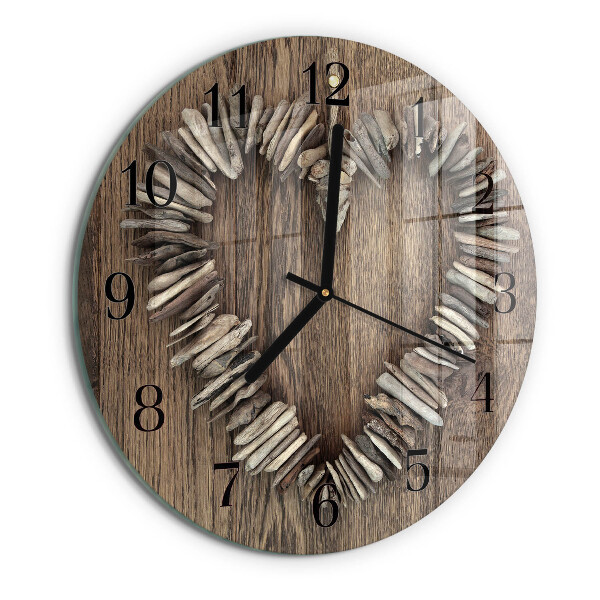 Wanduhr rund Herz
