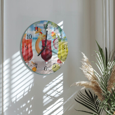 Wanduhr rund Cocktail