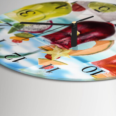 Wanduhr rund Cocktail